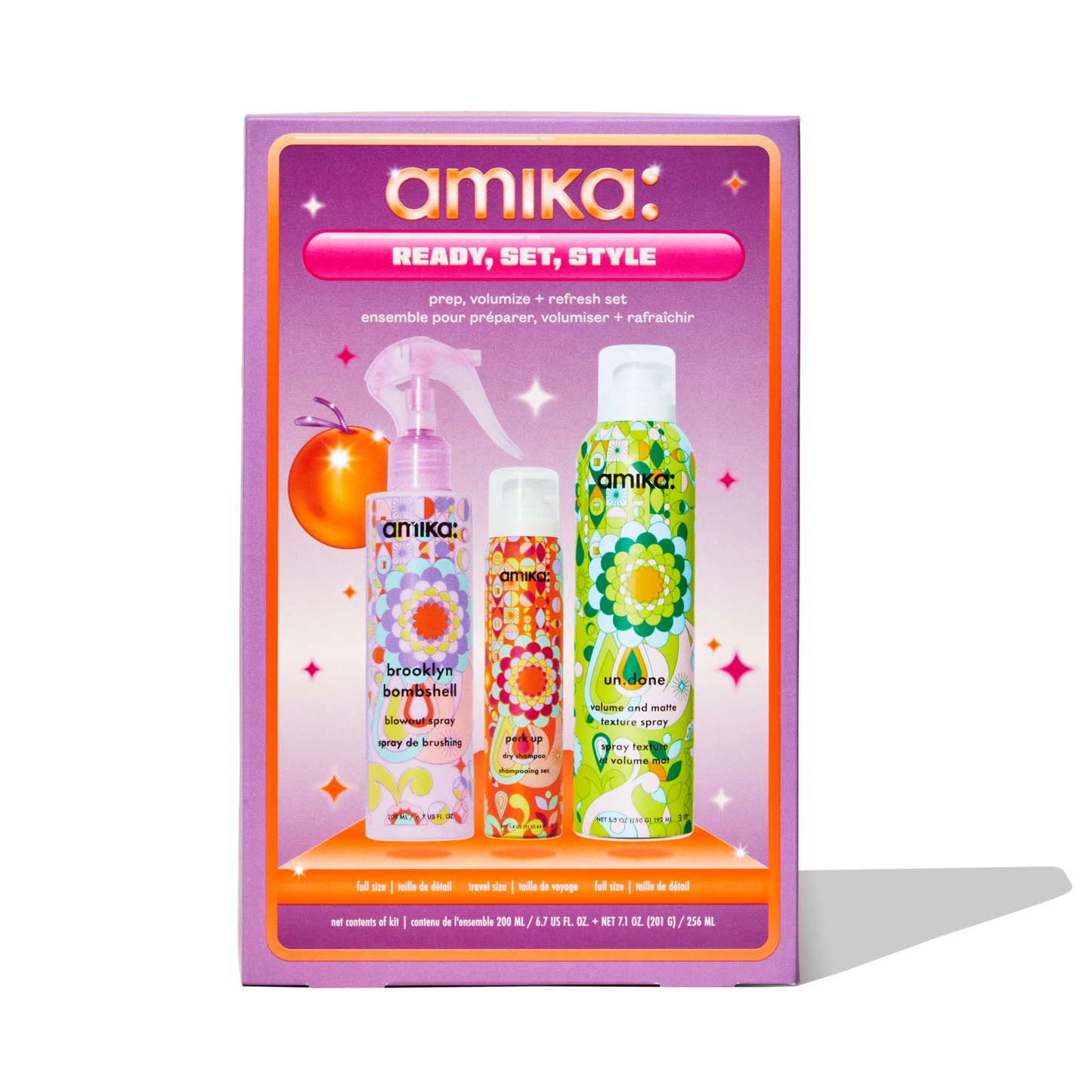 AMIKA - ready, set, style prep, volumize + refresh set - Medaid