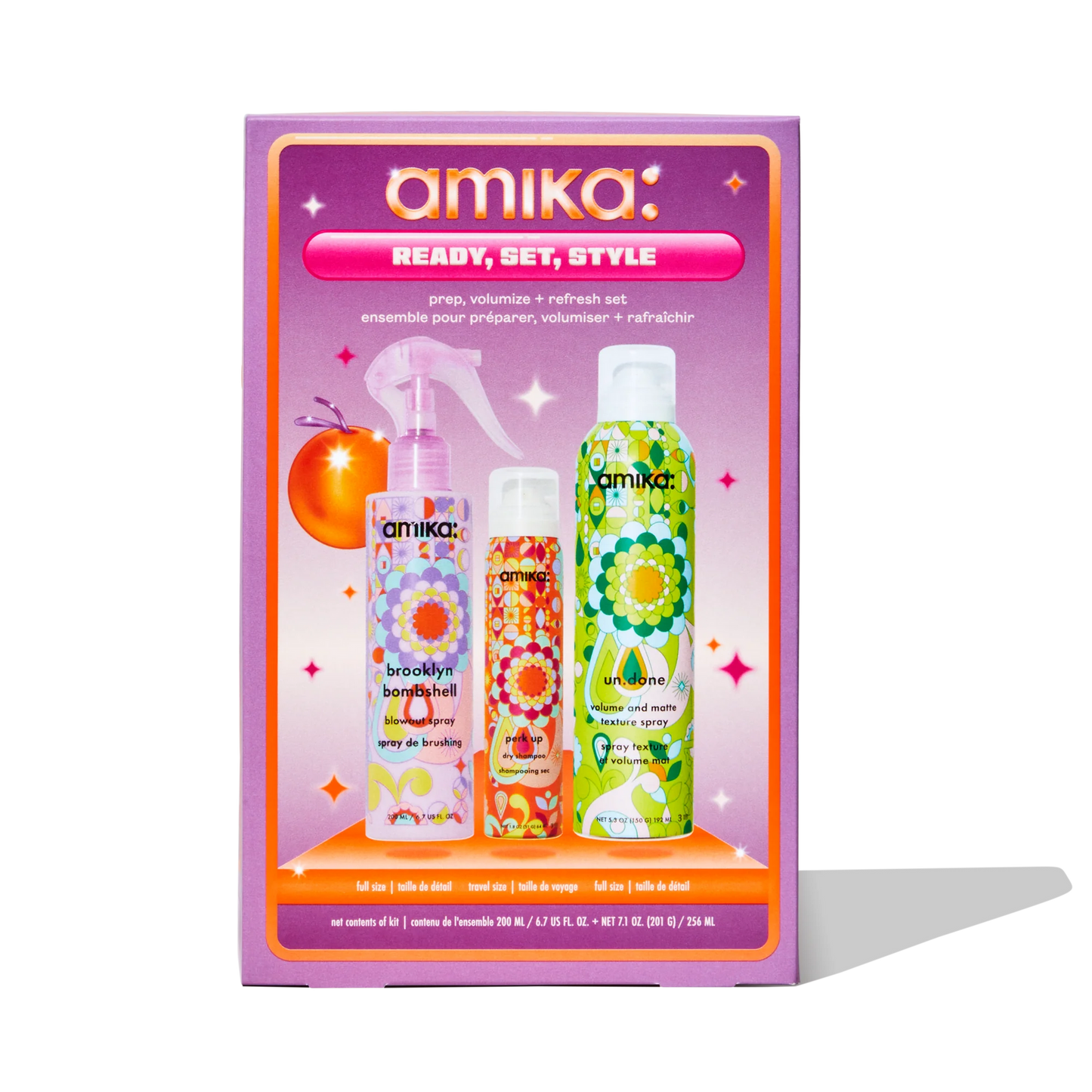 AMIKA - ready, set, style prep, volumize + refresh set - Medaid