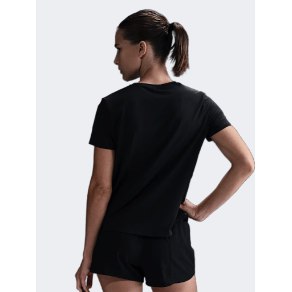 Nike One Swoosh Women Running T-Shirt Black - Medaid