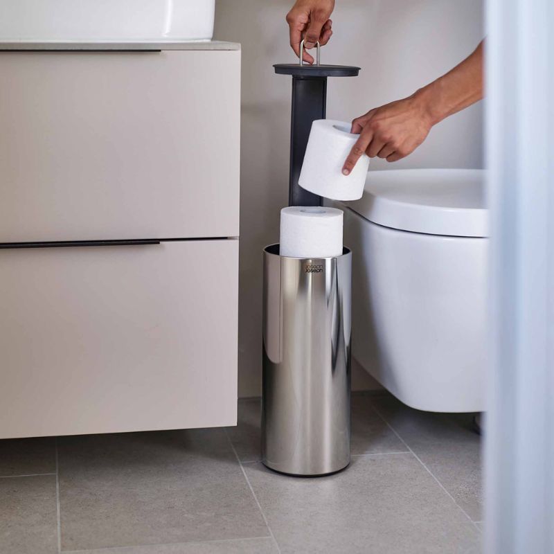 Joseph Joseph Easystore™ Luxe Stainless-steel Concealed Toilet Roll Holder - Medaid