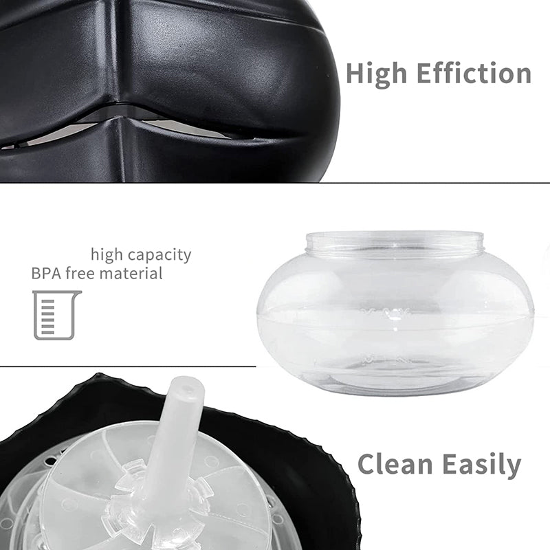 1000 ML Water Air Purifiers Humidifier Water Air Revitalizer Air Cleaner Air Freshener with 6 LED Color Changing Mood Light Black - Medaid