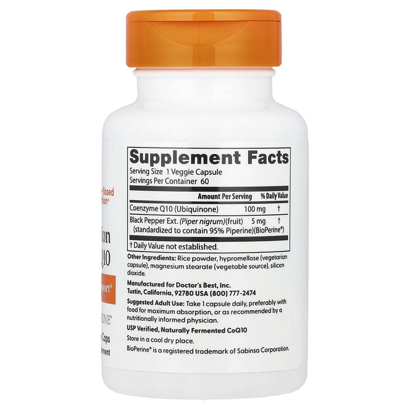 Doctor's Best, High Absorption CoQ10 , 100 mg, 60 Veggie Caps - Medaid