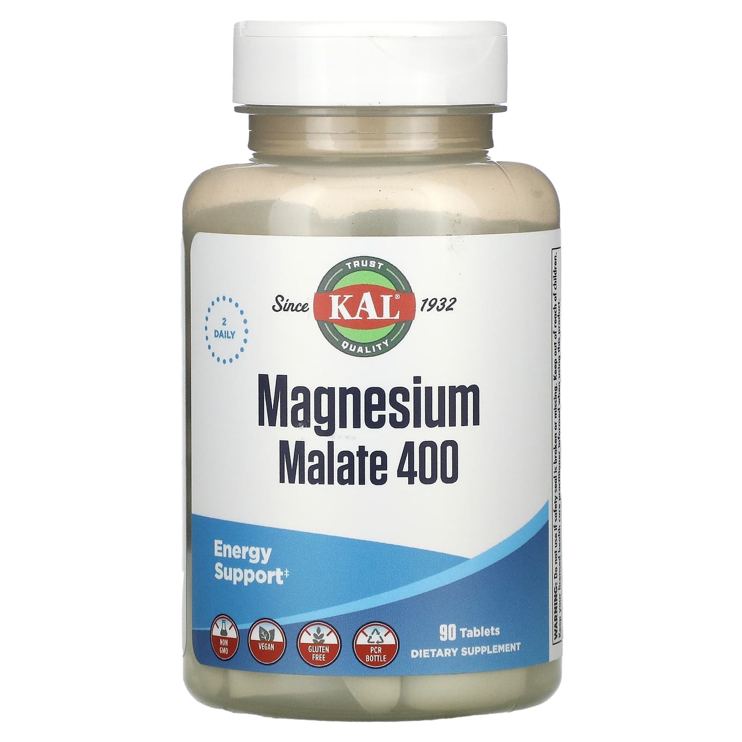 KAL, Magnesium Malate 400, 90 Tablets - Medaid
