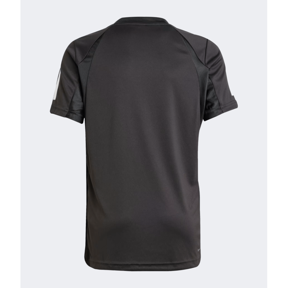 Adidas Club 3 Stripes Kids-Boys Tennis T-Shirt Black - Medaid