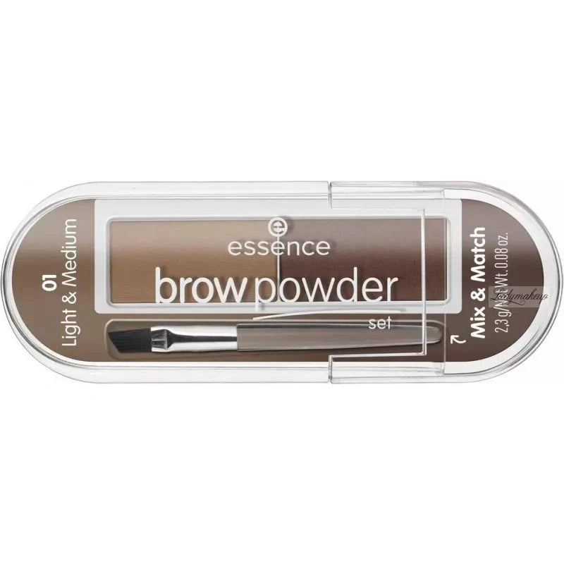 ESSENCE brow powder 2 set 01 light & medium - Medaid