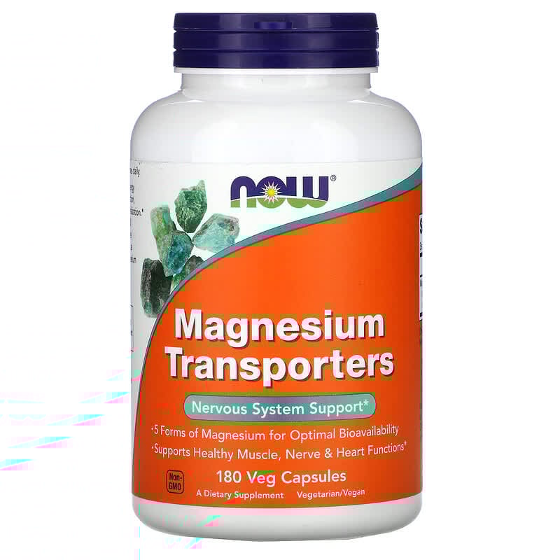NOW Foods, Magnesium Transporters, 180 Veg Capsules - Medaid
