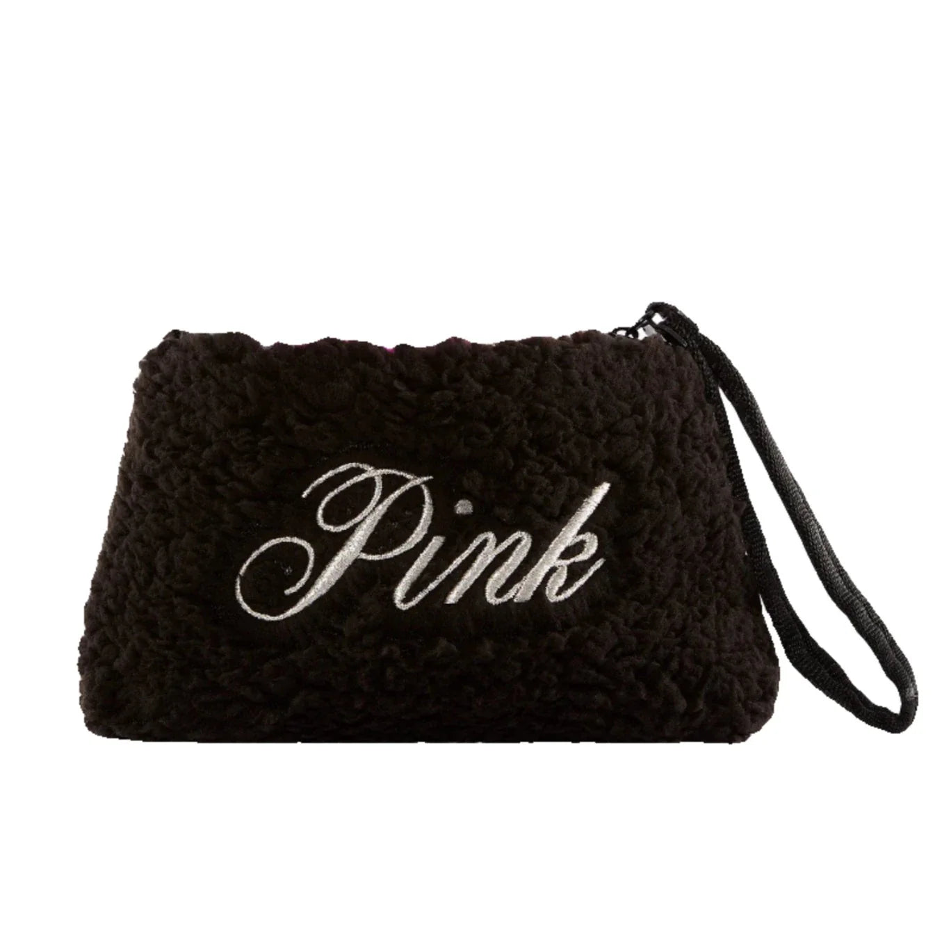 Victoria's Secret - Zippered Fleece Cosmetics Bag | Black | + Sleeping Eye Mask - Medaid
