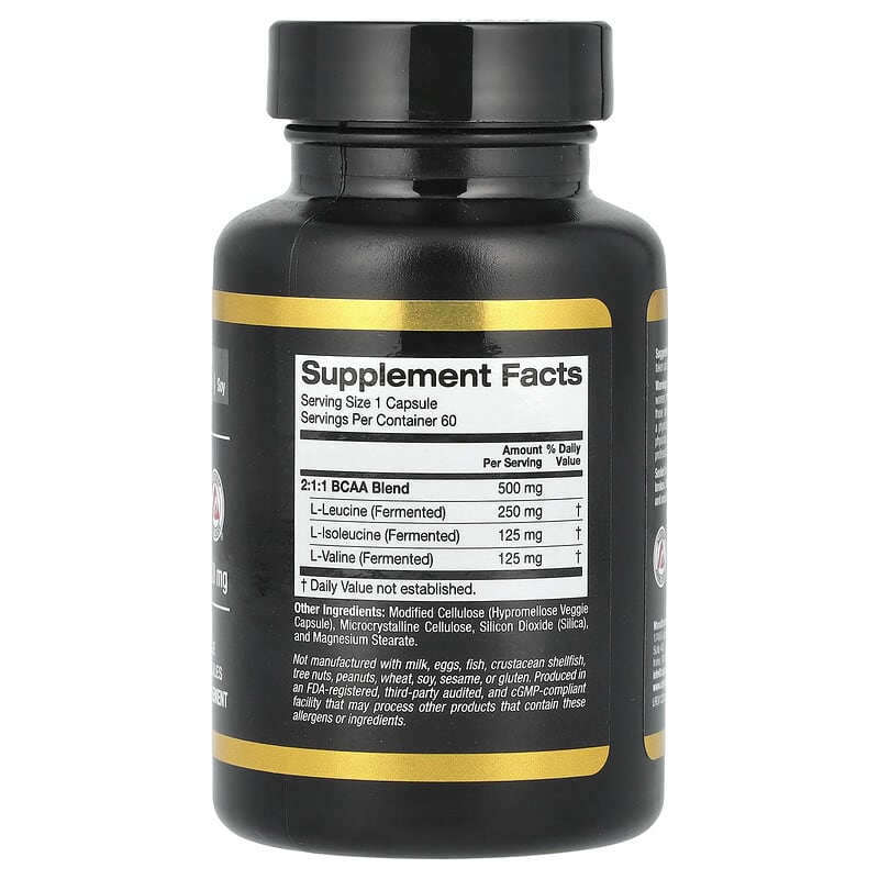 California Gold Nutrition, BCAA, 500 mg, 60 Veggie Capsules - Medaid