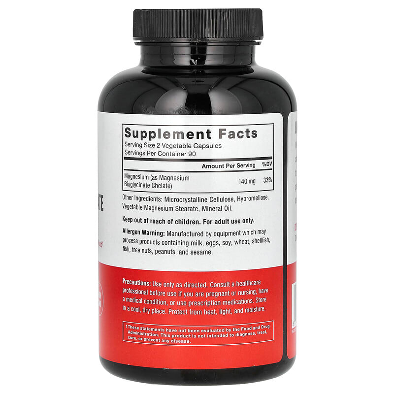 Force Factor, Magnesium Glycinate, 140 mg, 180 Vegetable Capsules - Medaid