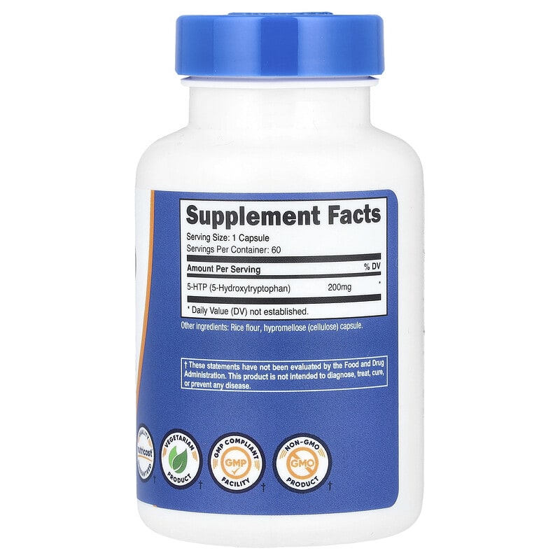 Nutricost, 5-HTP, 200 mg, 60 Capsules - Medaid