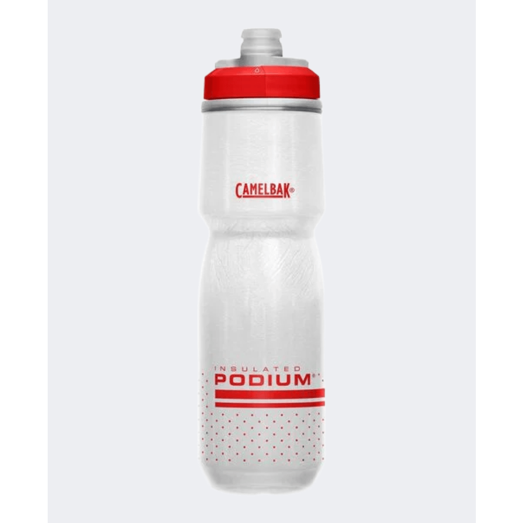 Camelbak Podium Chill 24 Oz Biking Bottle Fiery Red/White - Medaid