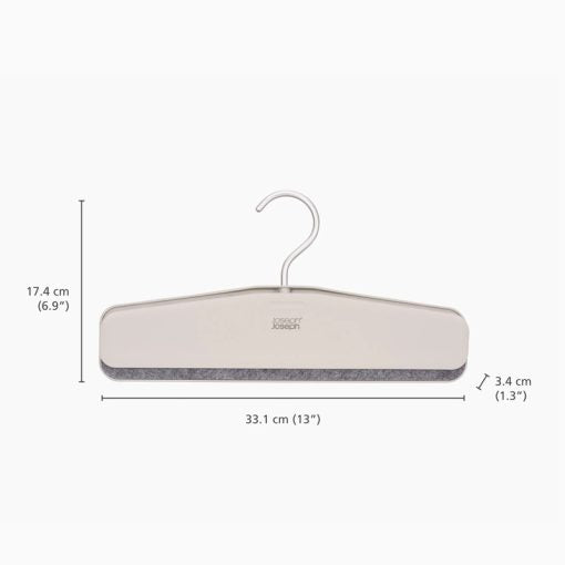 Joseph Joseph Orderly™ Easy-grip Set of 2 Ecru Skirt & Trouser Hangers - Medaid