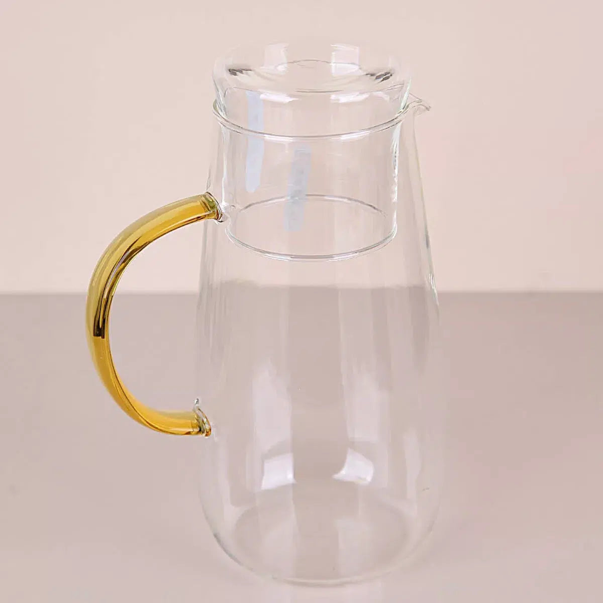 1300 ML, 2-Piece Heat-Resistant Borosilicate Glass Pitcher with Glass Cup - Medaid