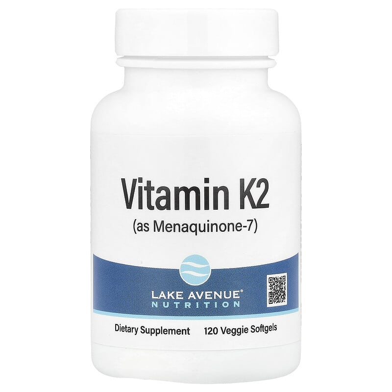 Lake Avenue Nutrition, Vitamin K2 (as Menaquinone-7), 120 Softgels - Medaid