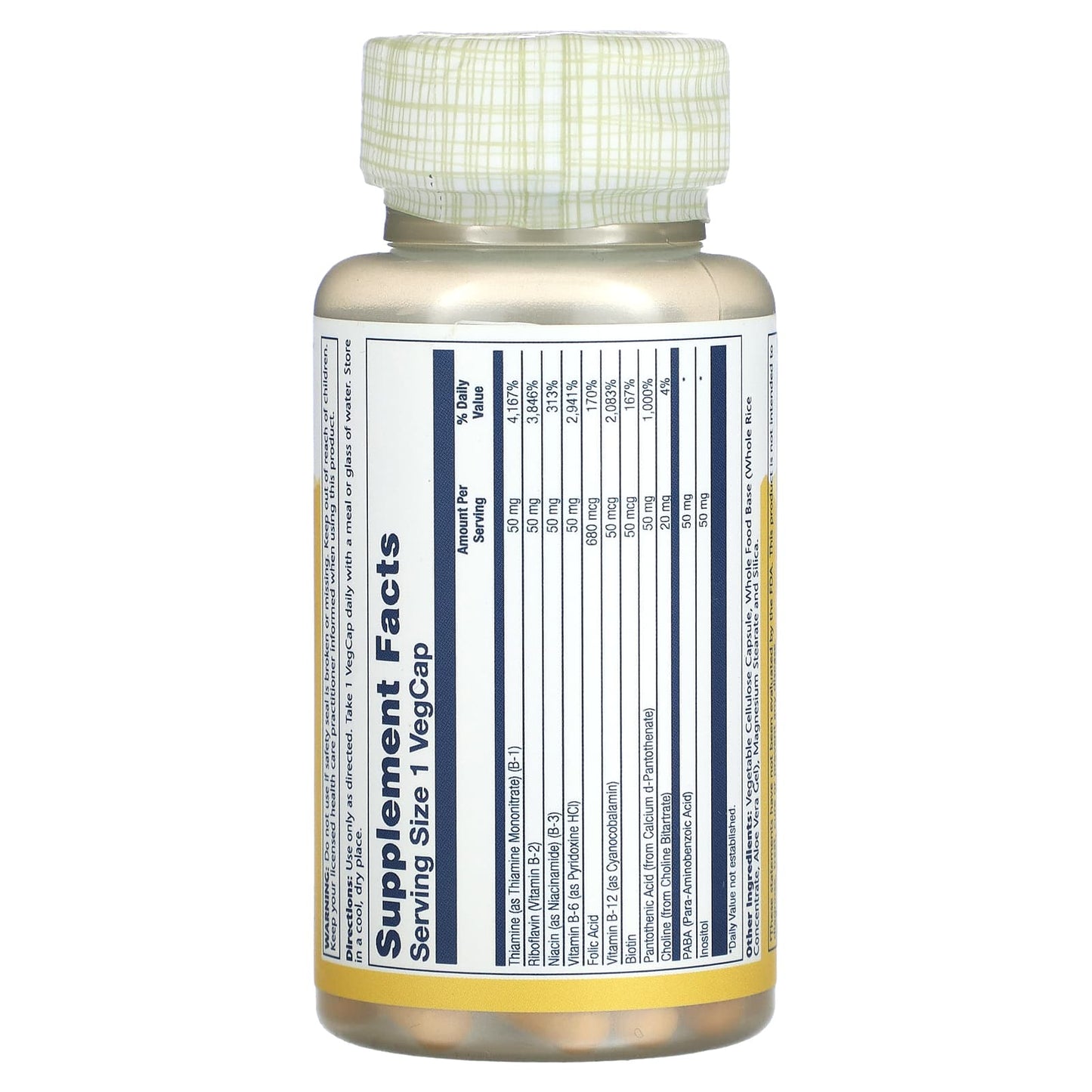 Solaray, Vitamin B-Complex, 50 mg, 50 VegCaps - Medaid