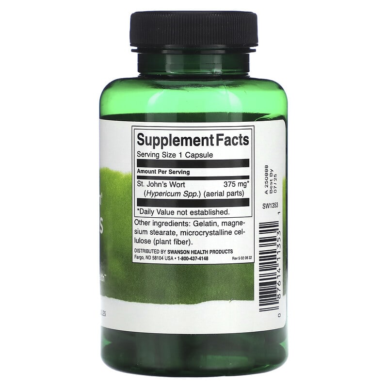 Swanson, Full Spectrum St. John's Wort, 375 mg , 120 Capsules - Medaid