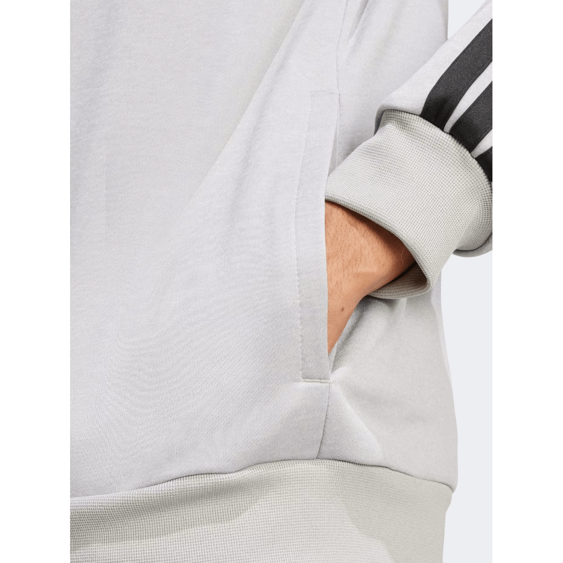 Adidas Basic 3 Stripes French Terry Men Sportswear Tracksuit Grey Heather - Medaid