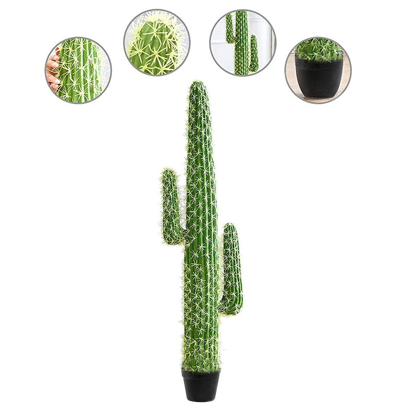 140 CM, Artificial Cactus Plant, Faux Fake Cactus Artificial Potted Plant Pot for Home, Office, Indoor and Outdoor Decoration - Medaid