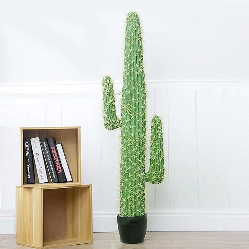 140 CM, Artificial Cactus Plant, Faux Fake Cactus Artificial Potted Plant Pot for Home, Office, Indoor and Outdoor Decoration - Medaid