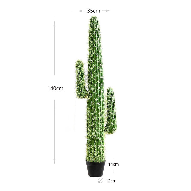 140 CM, Artificial Cactus Plant, Faux Fake Cactus Artificial Potted Plant Pot for Home, Office, Indoor and Outdoor Decoration - Medaid