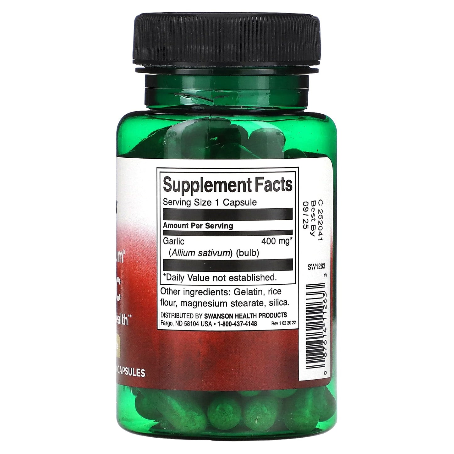 Swanson, Full Spectrum Garlic, 400 mg, 60 Capsules - Medaid