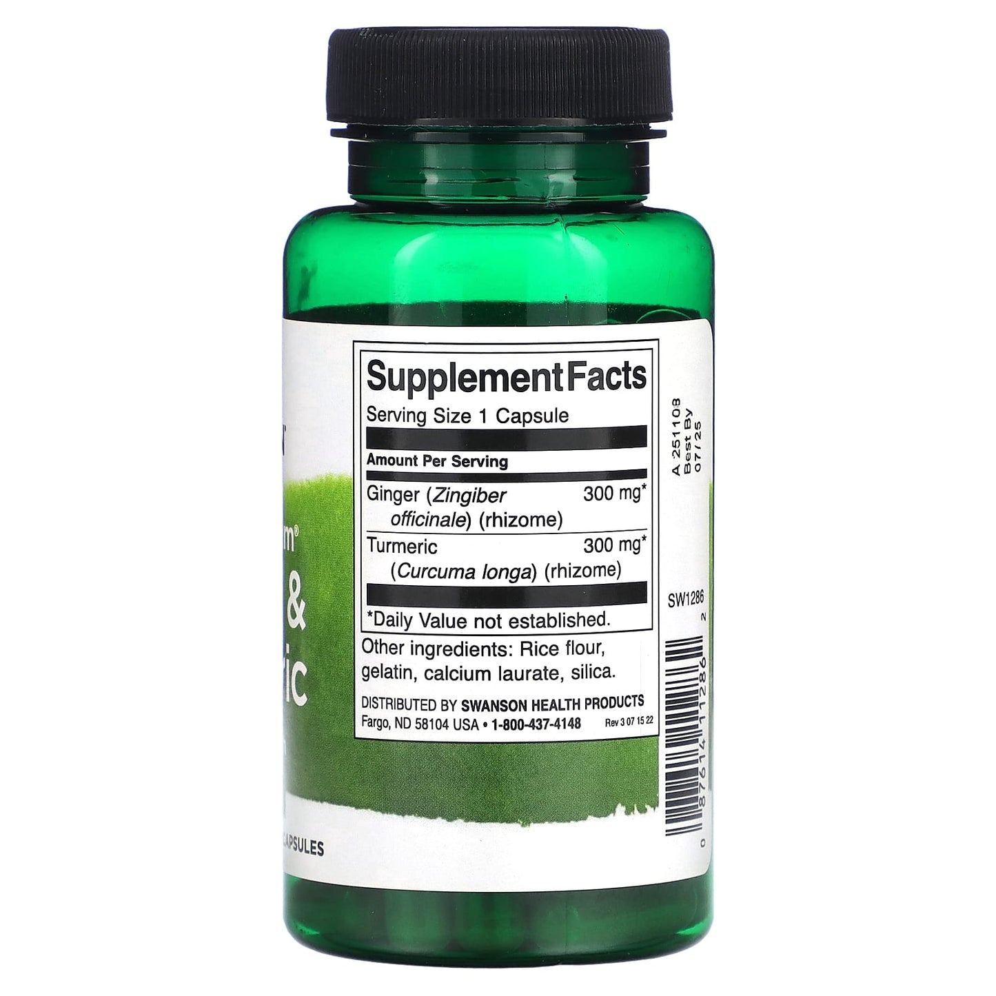 Swanson, Full Spectrum Ginger & Turmeric, 60 Capsules - Medaid