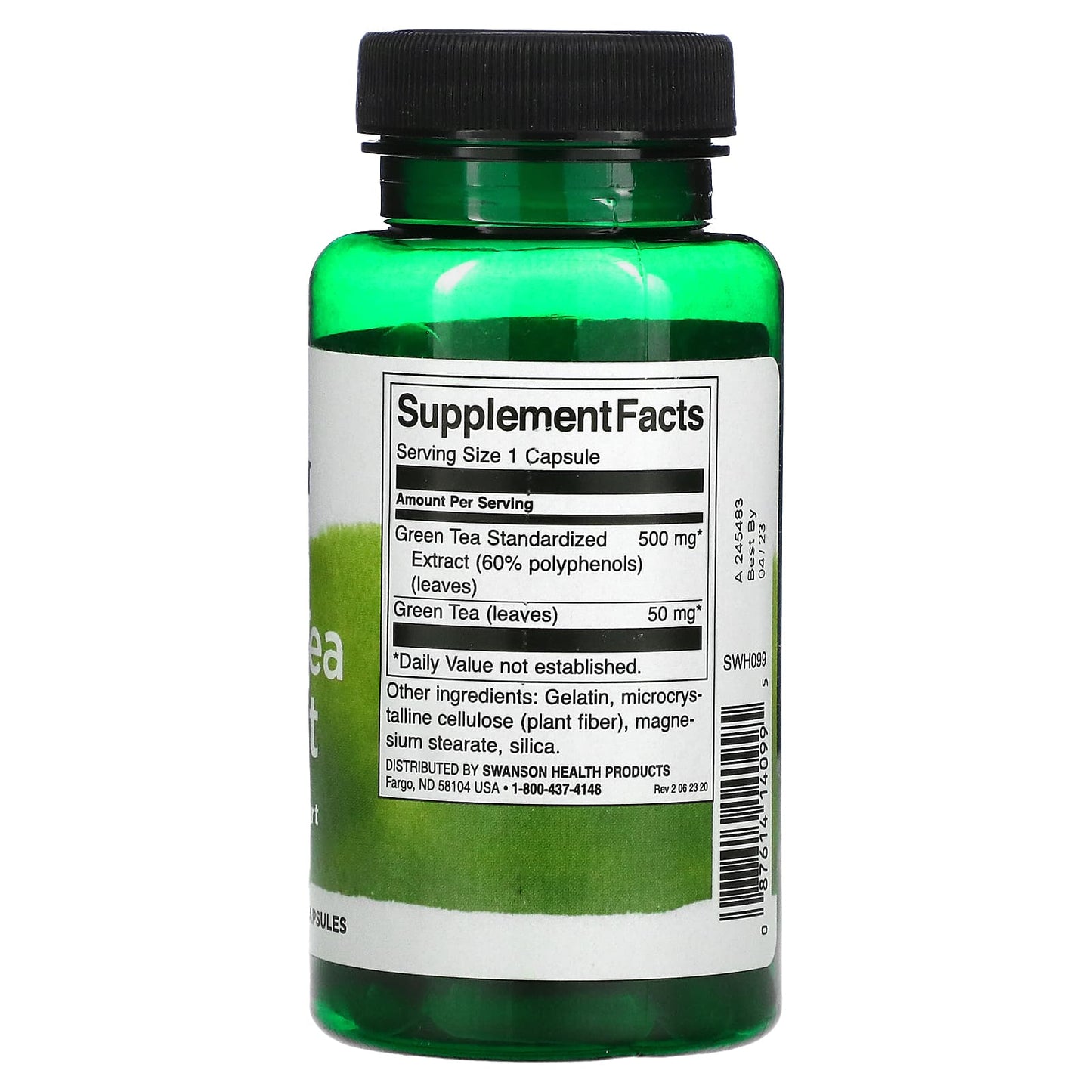 Swanson, Green Tea Extract, 500 mg, 60 Capsules - Medaid
