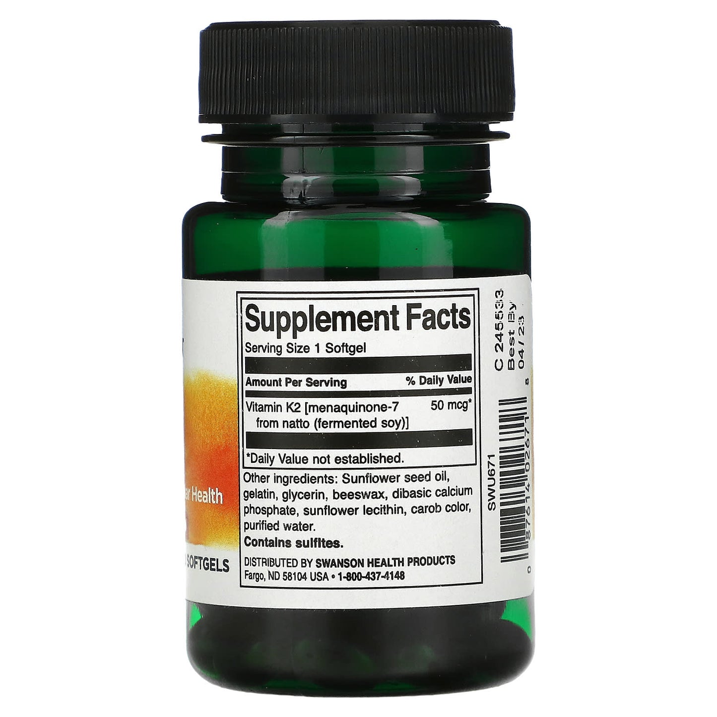 Swanson, Natural Vitamin K2, 50 mcg, 30 Softgels - Medaid