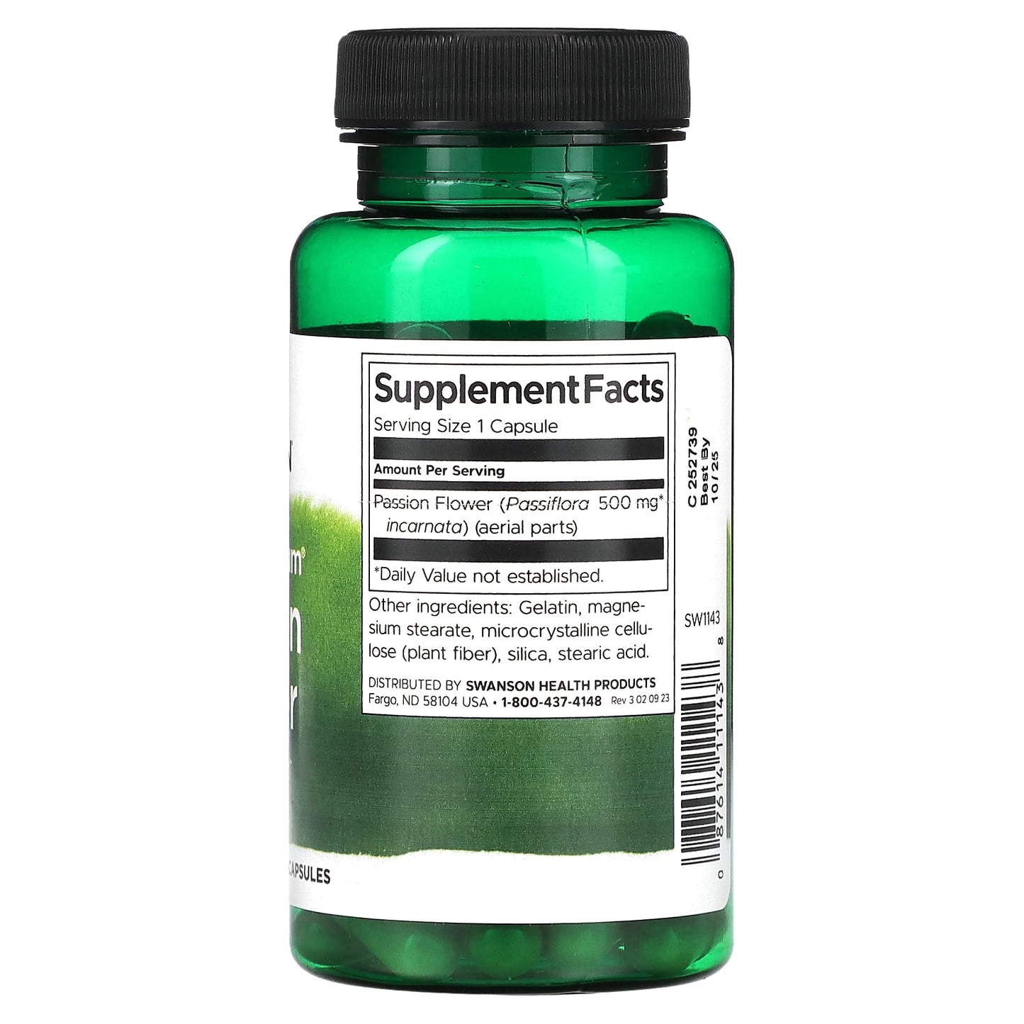 Swanson, Full Spectrum Passion Flower, 500 mg, 60 Capsules - Medaid