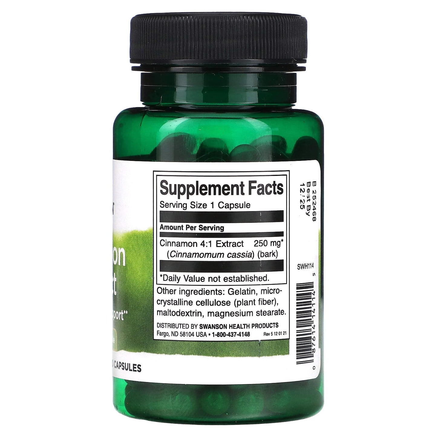Swanson, Cinnamon Extract, 250 mg , 90 Capsules - Medaid
