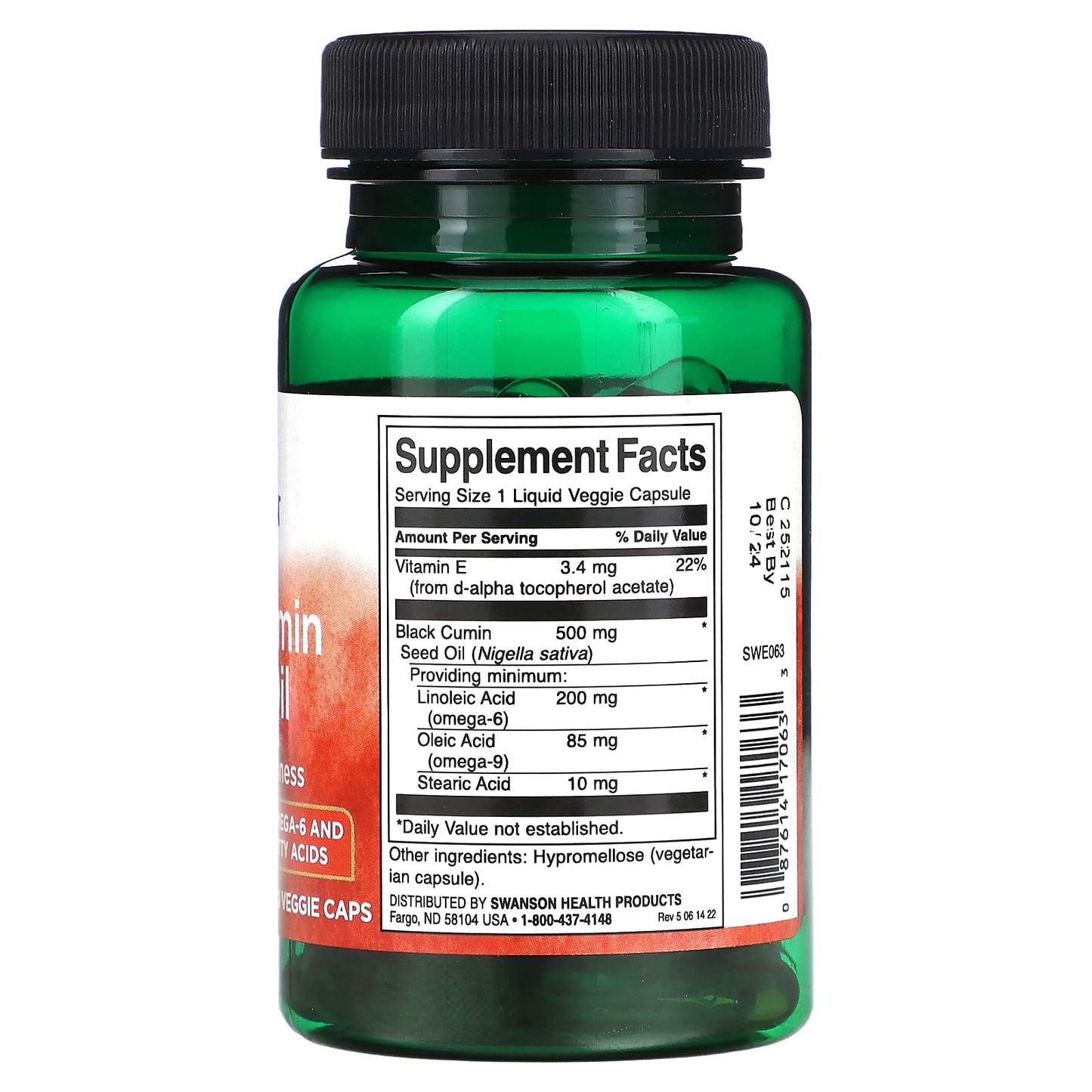 Swanson, Black Cumin Seed Oil, 500 mg, 60 Veggie Caps - Medaid
