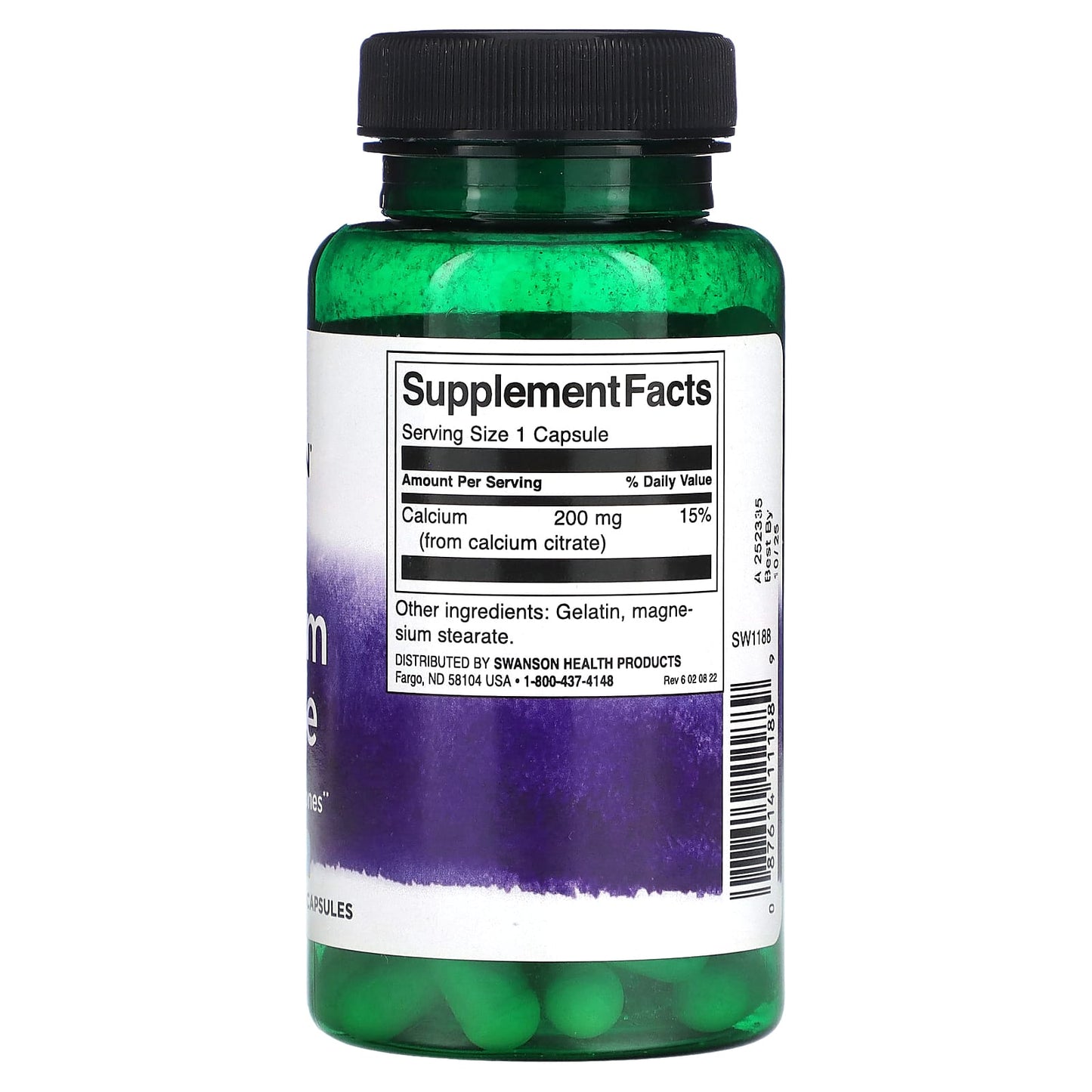 Swanson, Calcium Citrate, 200 mg, 60 Capsules - Medaid