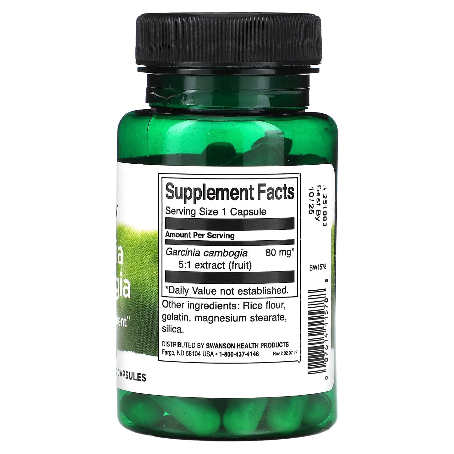 Swanson, Garcinia Cambogia 5:1 Extract, 60 Capsules - Medaid
