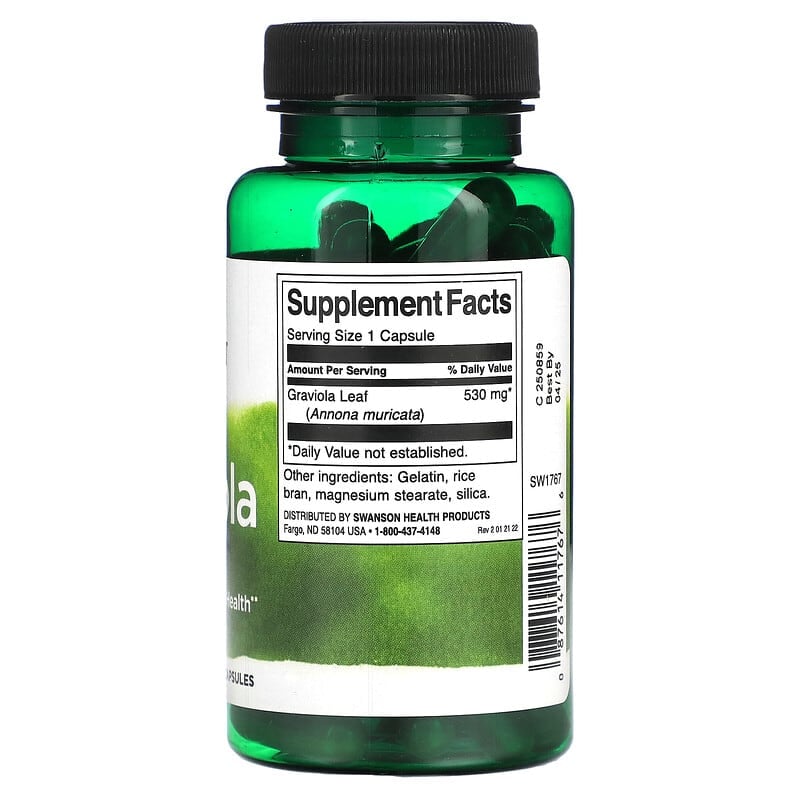 Swanson, Graviola, 530 mg, 60 Capsules - Medaid