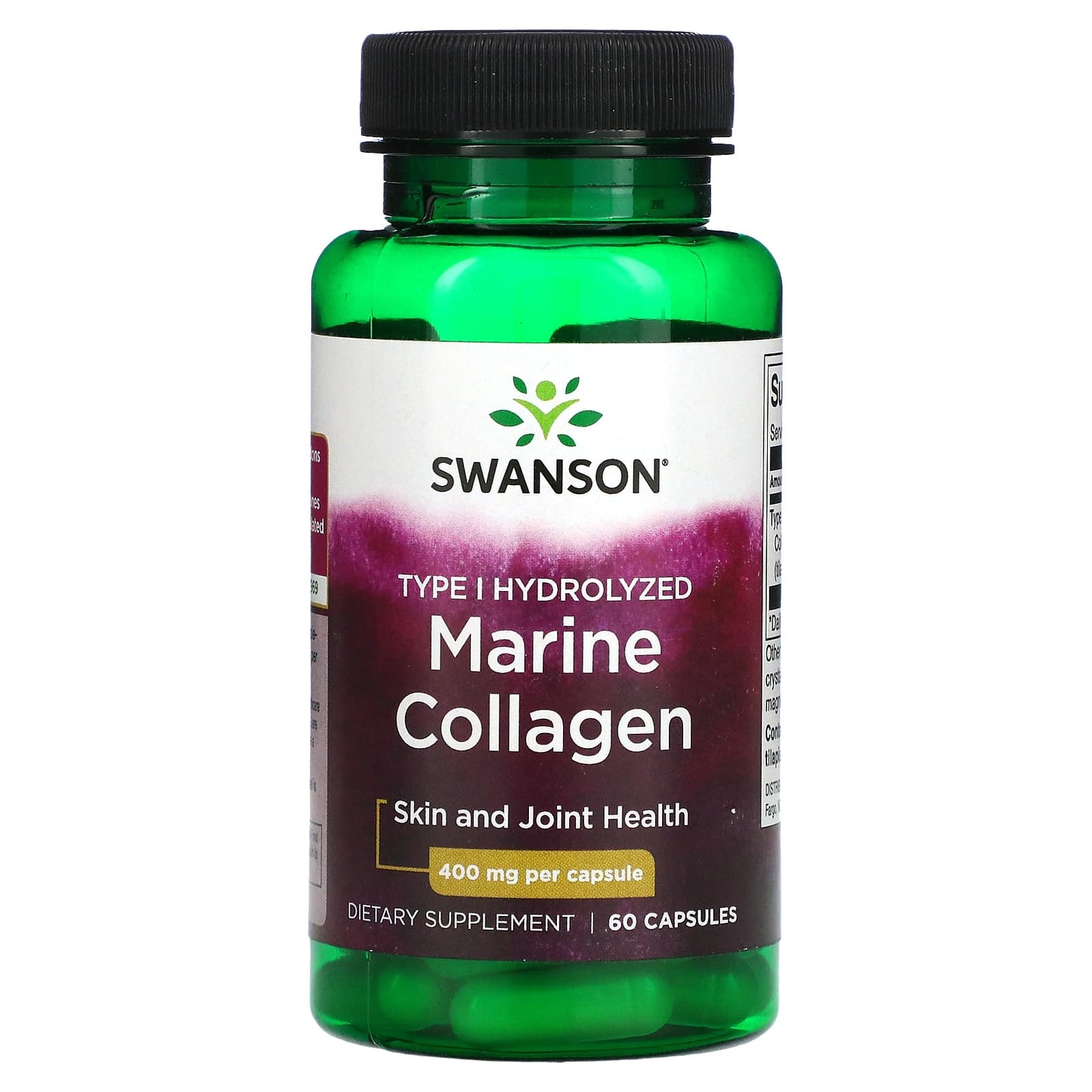 Swanson, Marine Collagen, 400 mg, 60 Capsules - Medaid