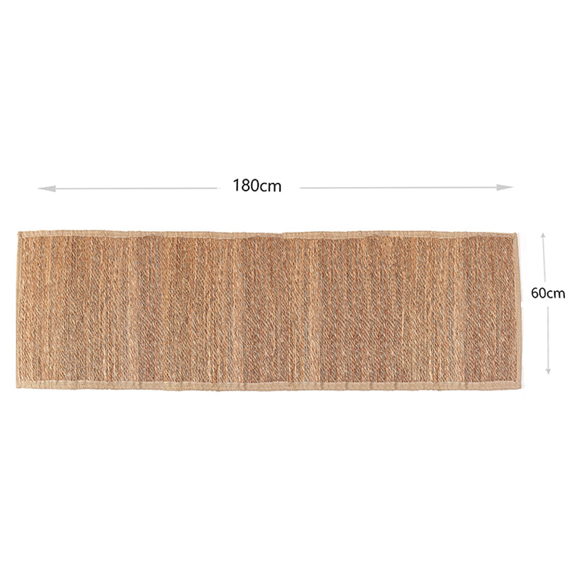 180 CM X 60 CM Handmade Rectangular Natural Fibers Jute Rug with Nest Cloth Ends Braided Reversible Rugs for Bedroom Living Room Kitchen - Medaid