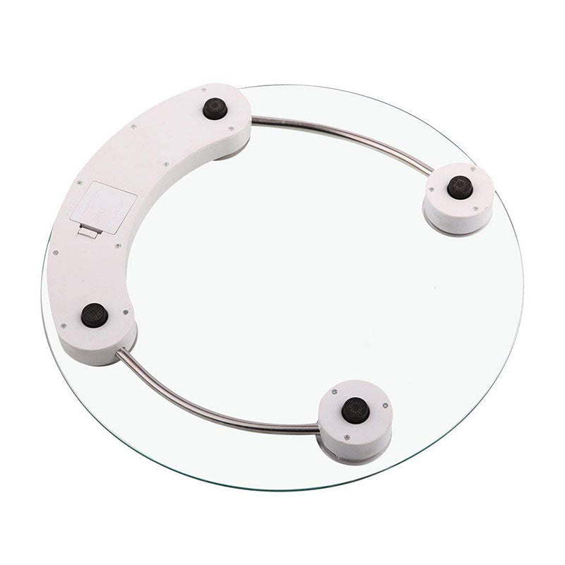 180 KG, Round Glass Battery Operated Digital Scale for Body Weight with 4 Digits LCD Backlight Display - Medaid