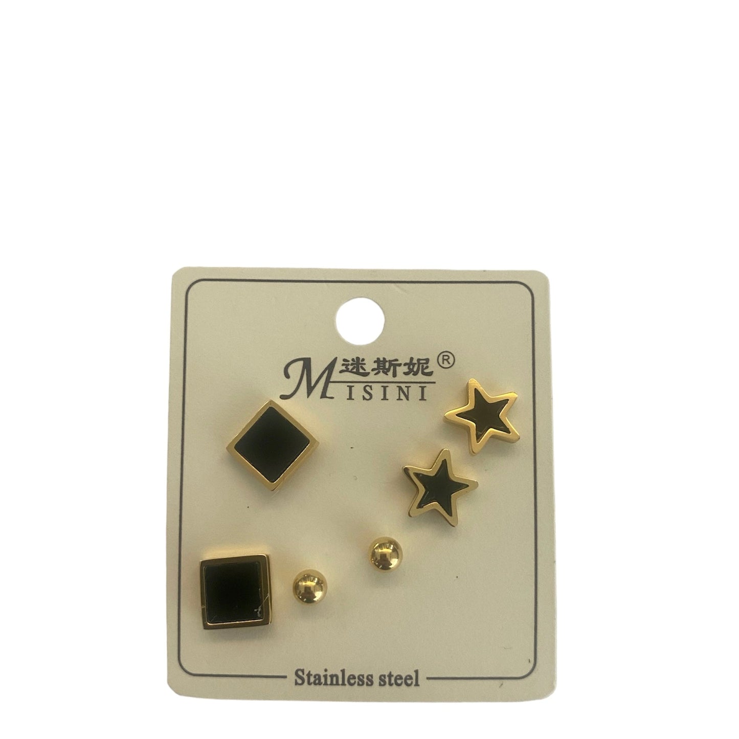Starlet square earrings accessory #4047 - Medaid