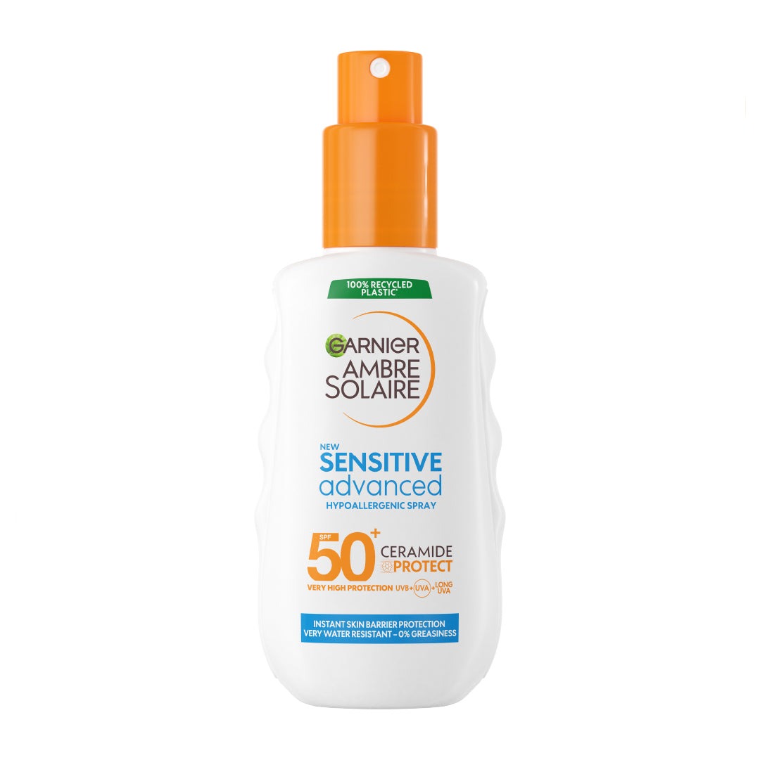Garnier Ambre Solaire Sensitive Advanced SPF 50+ Ceramide Protect Sunscreen Spray For Adults 150ml - Medaid