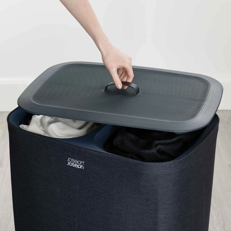Joseph Joseph Tota 90L Black Laundry Separation Basket - Medaid