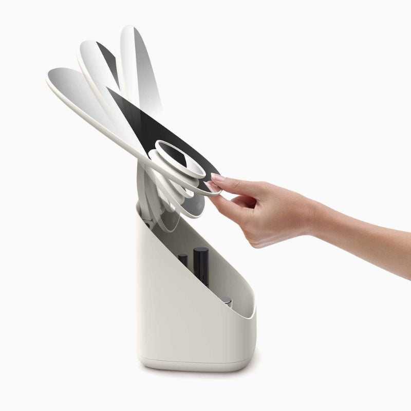 Joseph Joseph Viva Pedestal Mirror with Cosmetic Organiser - Medaid