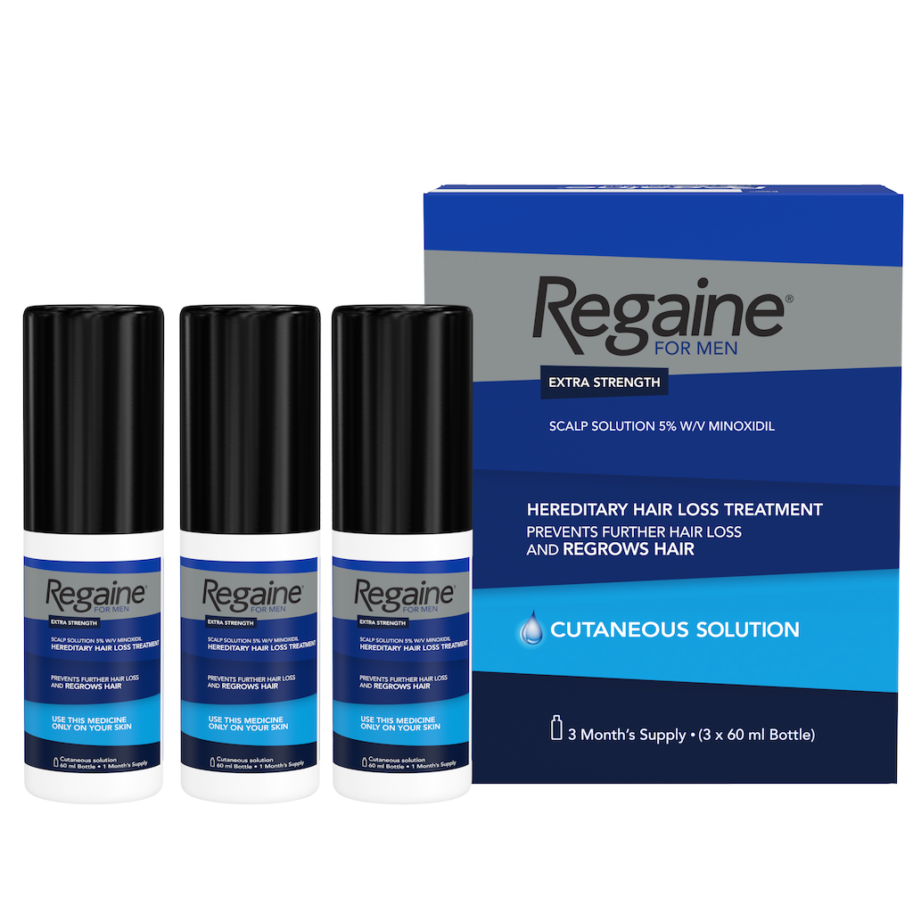 Regaine - For Men Extra Strength Scalp Solution 3X60ml - Medaid