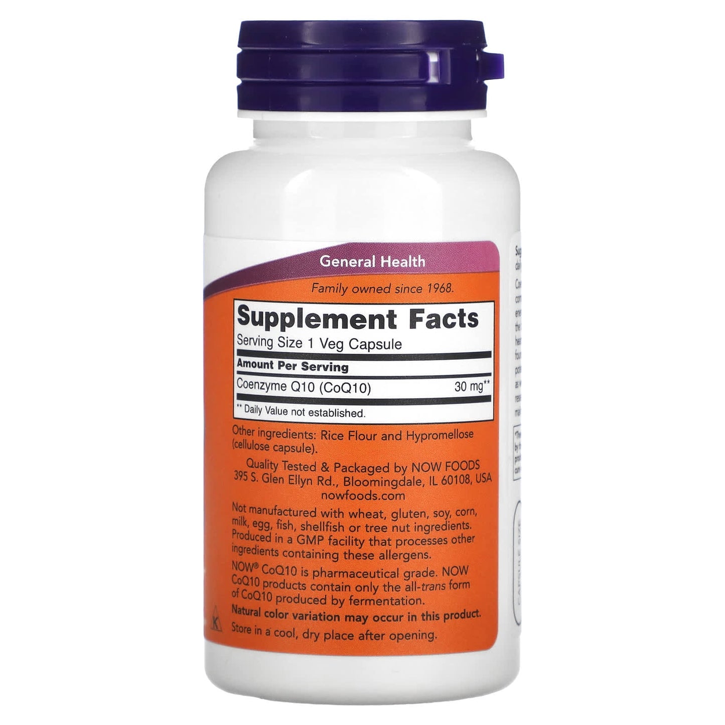 NOW Foods, CoQ10, 30 mg, 60 Veg Capsules - Medaid