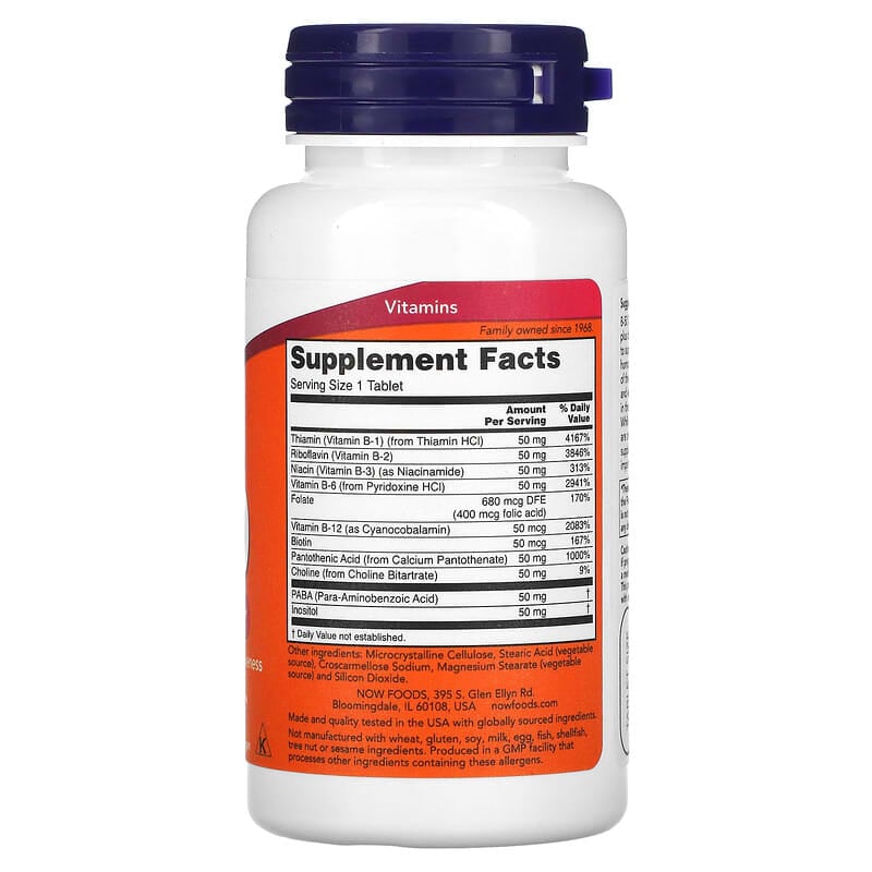 NOW Foods, B-50, 100 Tablets - Medaid