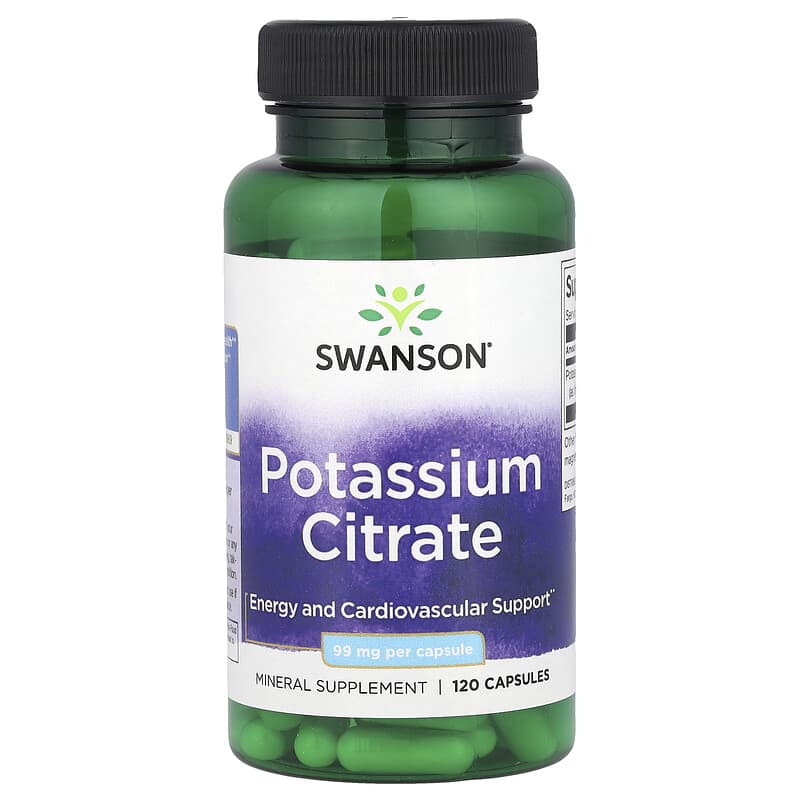 Swanson, Potassium Citrate, 99 mg, 120 Capsules - Medaid