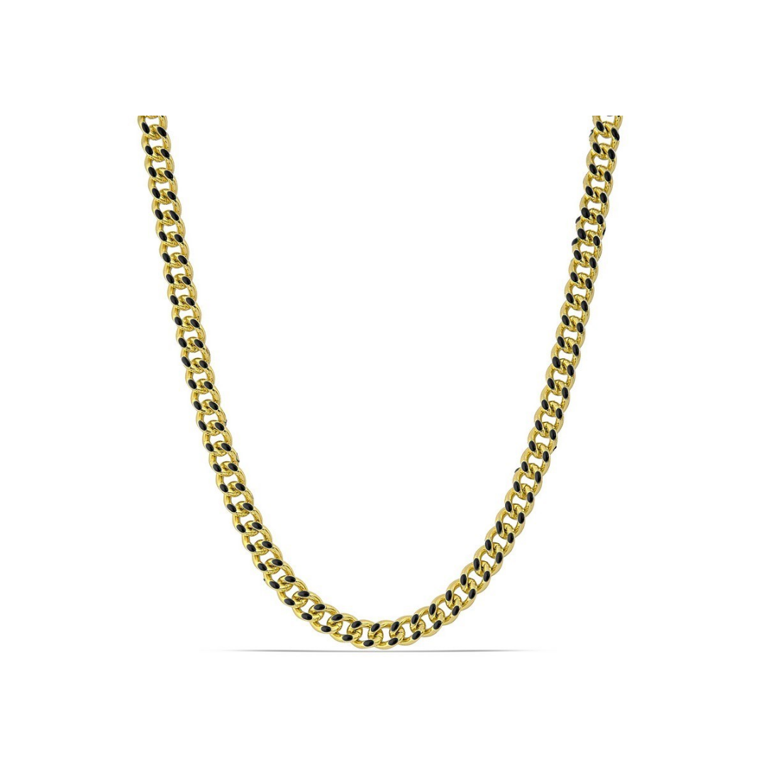 Polo Exchange Black Enamel Gourmet Gold Tone Necklace - Medaid International
