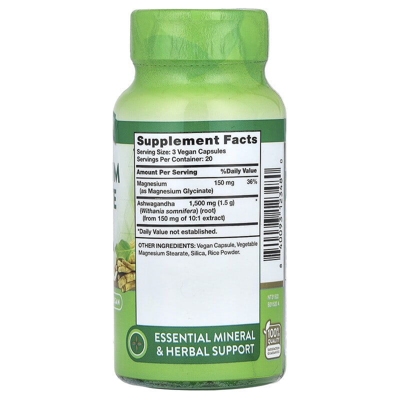 Nature's Truth, Magnesium Glycinate Plus Ashwagandha, 60 Capsules - Medaid