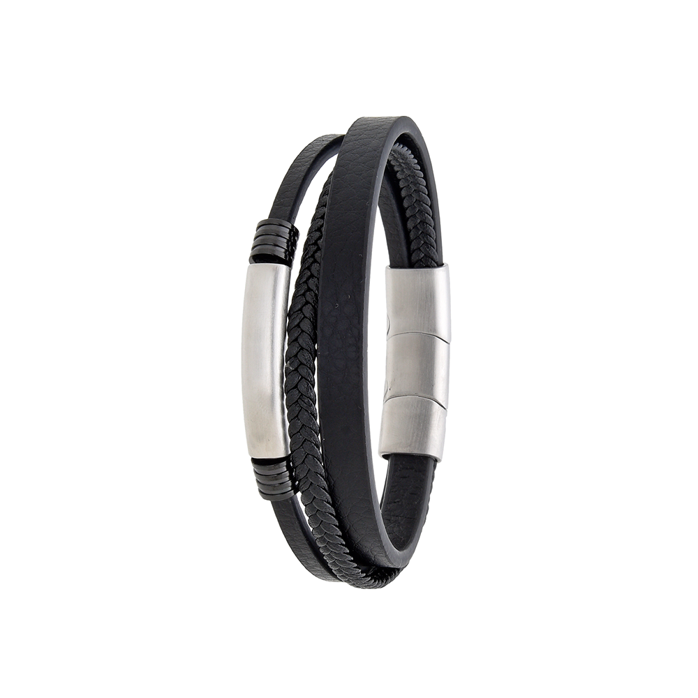 Polo Exchange Men Bracelet ST46-DSC0171 Black - Medaid