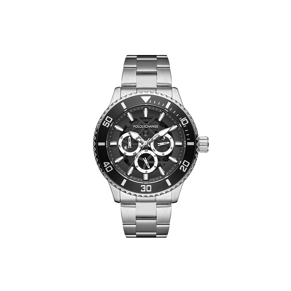 Polo Exchange Silver Watch For Him PXW452-03 - Medaid