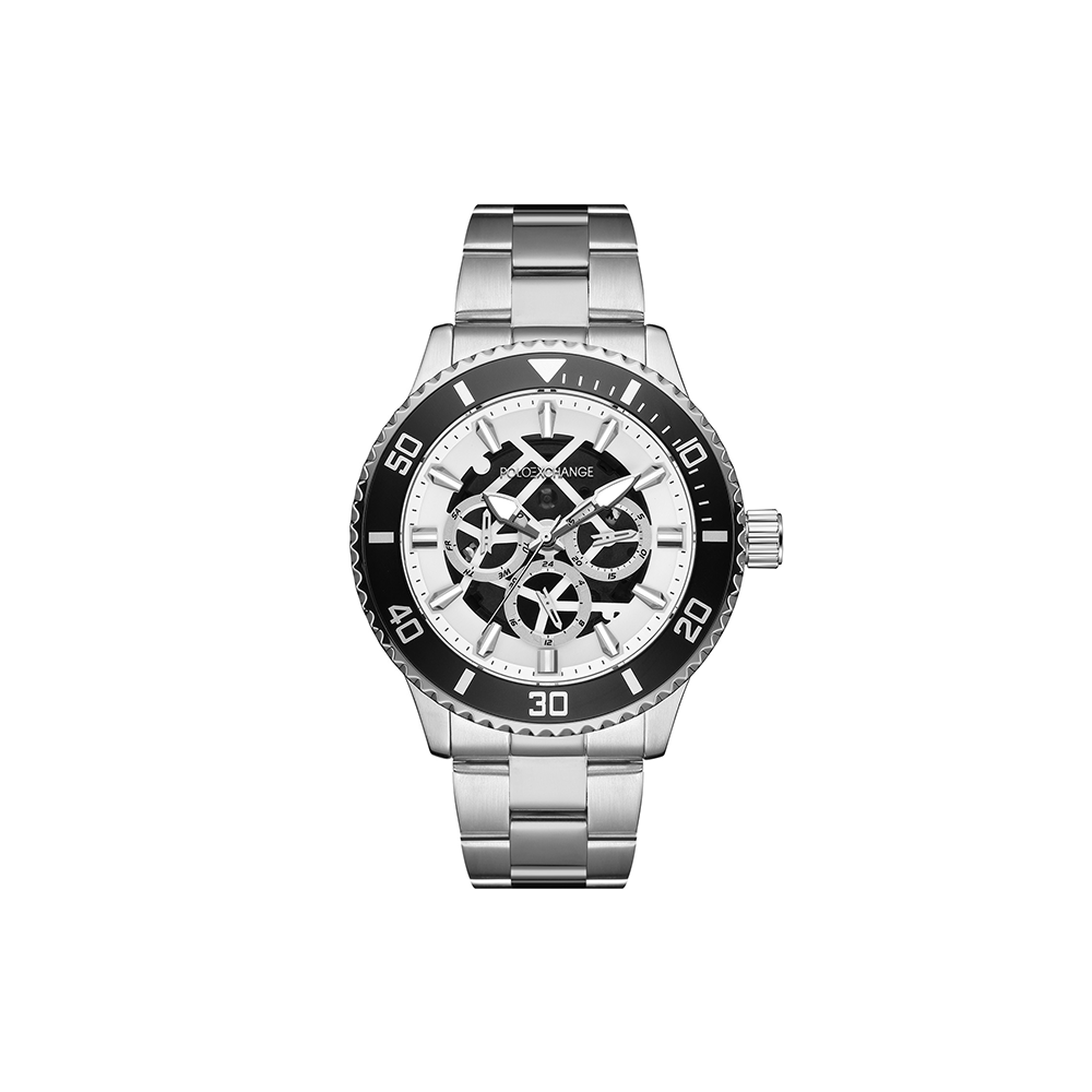 Polo Exchange Silver Watch For Him PXW452-04 - Medaid